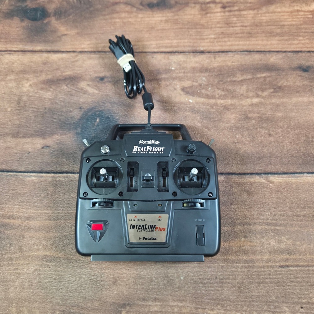 Great Planes InterLink Plus Controller RC Flight Simulator Black Good Futaba